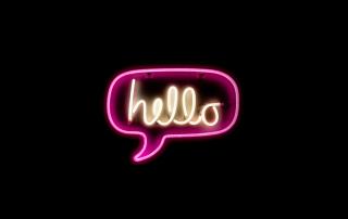 Neon a dizer Hello
