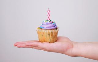 cupcake com vela