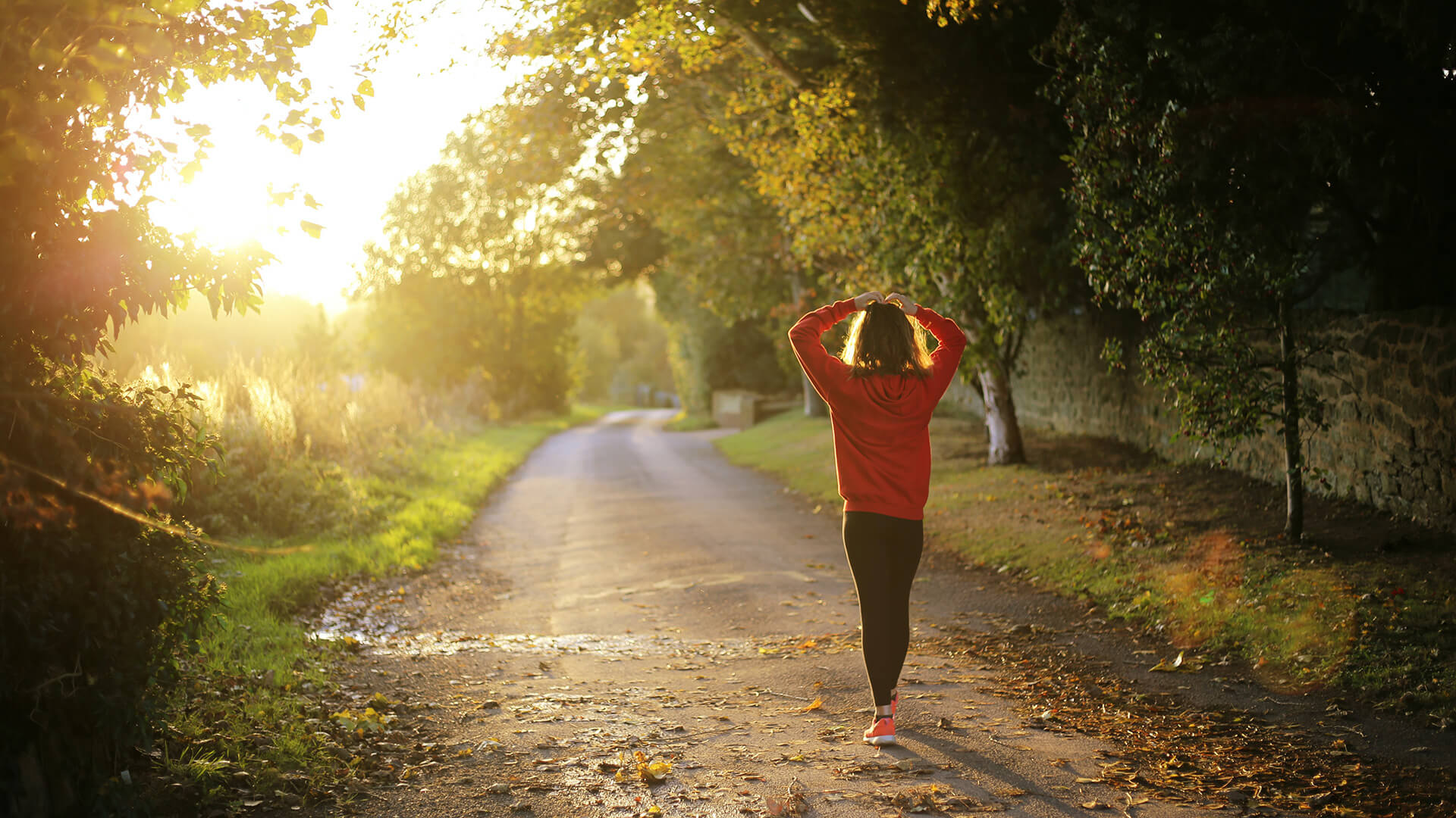 runner among the trees