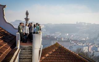 Roof Top da Casa do Impacto com vista para a cidade de Lisboa
