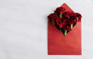 Envelope com cravos