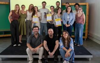 Participantes do demoday do Rise For Impact na Casa do Impacto