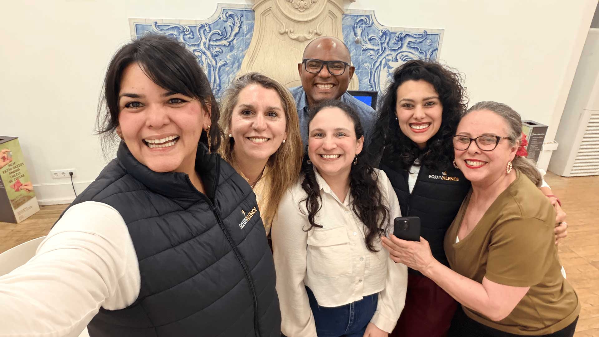 Daniela Sanabria e a sua equipa